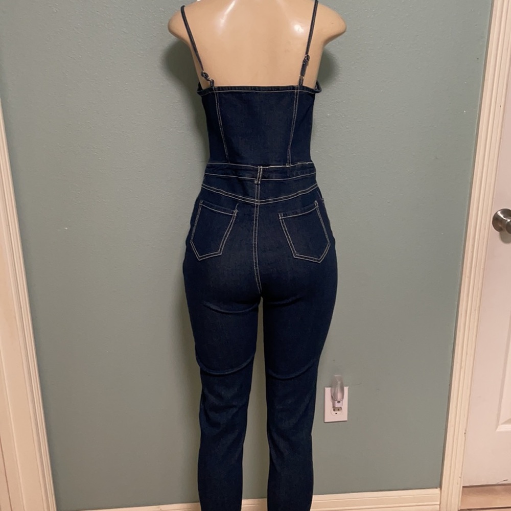 Fashion Nova Denim Jumpsuit - Picture 3 of 4